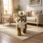 Interactive Realistic Robot Tiger Cub – Walking and Meowing Electronic Kitten Toy