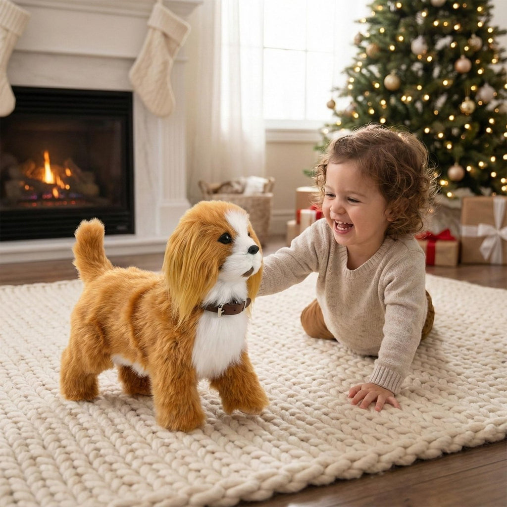 Interactive Realistic Cavalier King Charles Spaniel Robot Puppy Toy | Walks, Barks, and Wags Its Tail