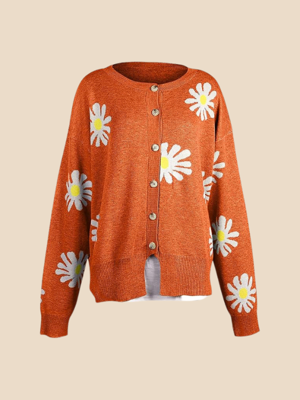 Indiana Women's Daisy Print Cardigan