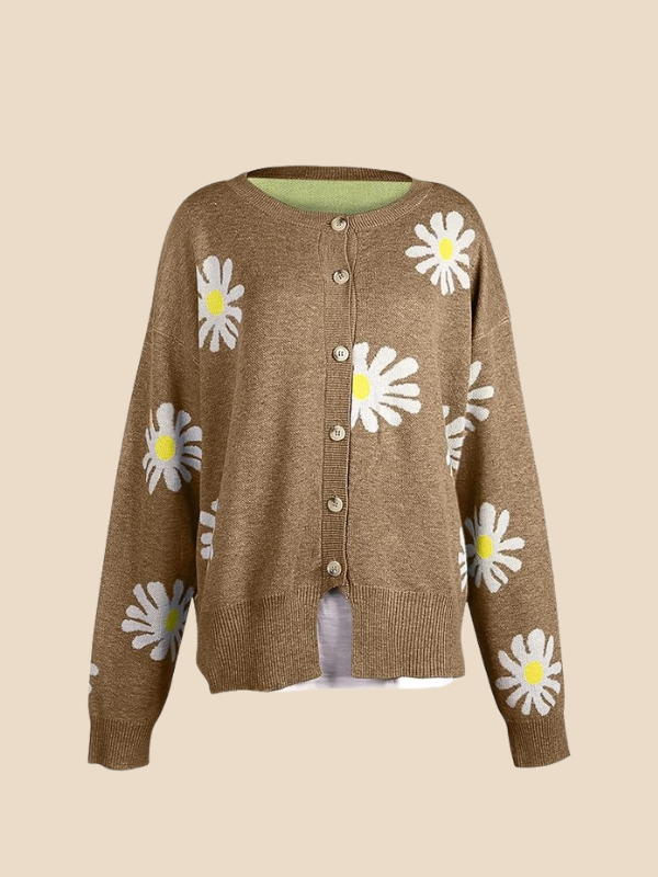 Indiana Women's Daisy Print Cardigan