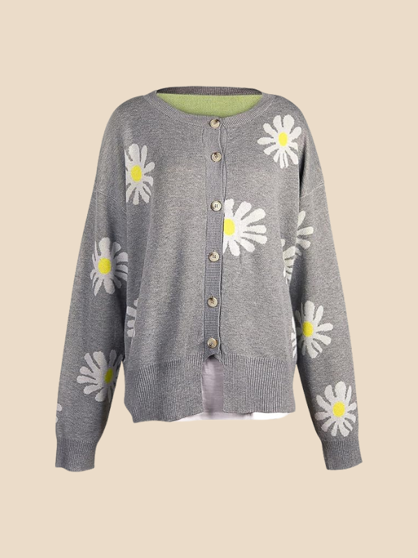 Indiana Women's Daisy Print Cardigan