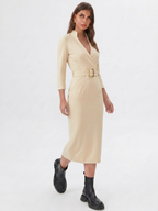 Tailored Liora Dress - flattering wrap-style neckline