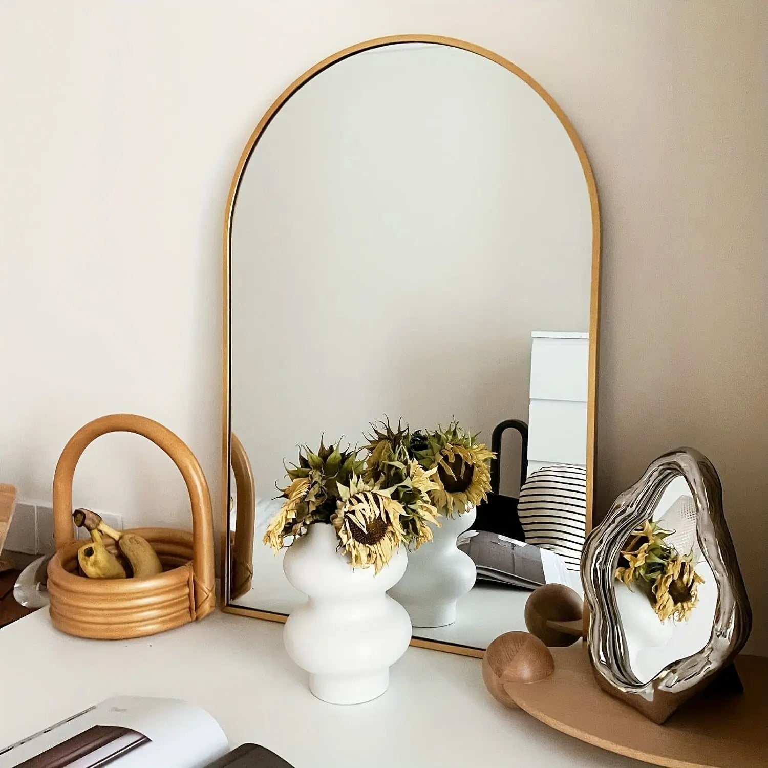 Sophisticated Wall Mirror for Home Decor – Elegant Decorative Mirror for Bedroom, Hallway and Living Room