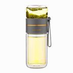 Double-Walled Water Bottle with Integrated Tea Infuser – Insulated Reusable Bottle for Hot and Cold Drinks at Home, Work or Travel