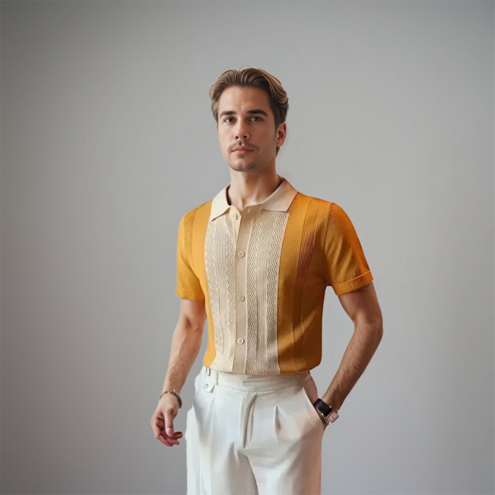 Men’s Short Sleeve Shirt for Everyday Wear – Casual Button-Up Top for Summer Outfits and Holidays