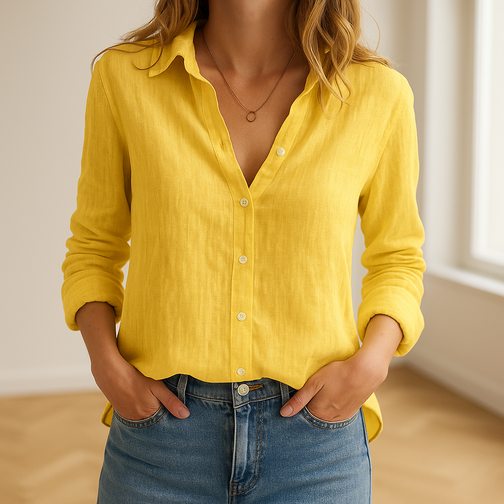 Timeless Long Sleeve White Linen Shirt