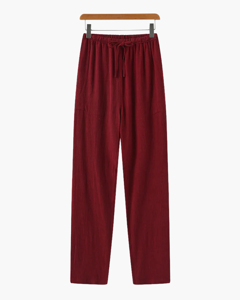 Marrakech Slim Fit Linen Trousers