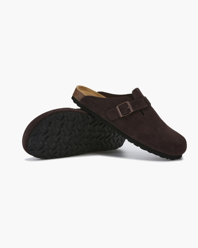 Vintage-Inspired Suede Clogs
