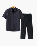 Vintage Linen Short Sleeve Set