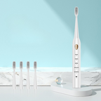 Rechargeable Electric Toothbrush with Replacement Brush Heads – Daily Oral Care Device for Effective Cleaning and Home Use