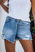 Asymmetrical Distressed Denim Shorts – Bold Summer Fashion