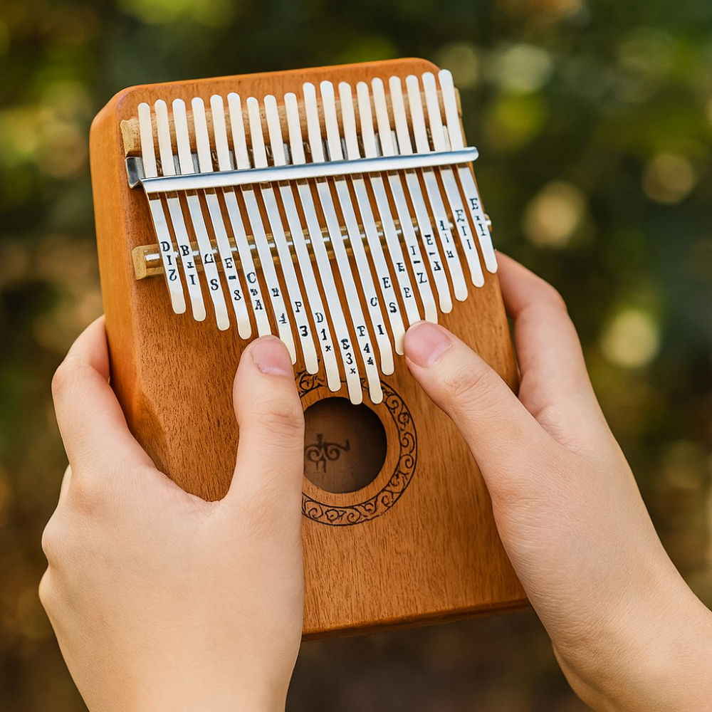Portable 17-Key Kalimba Thumb Piano for Beginners – Compact Handheld Musical Instrument for Relaxation and Practice