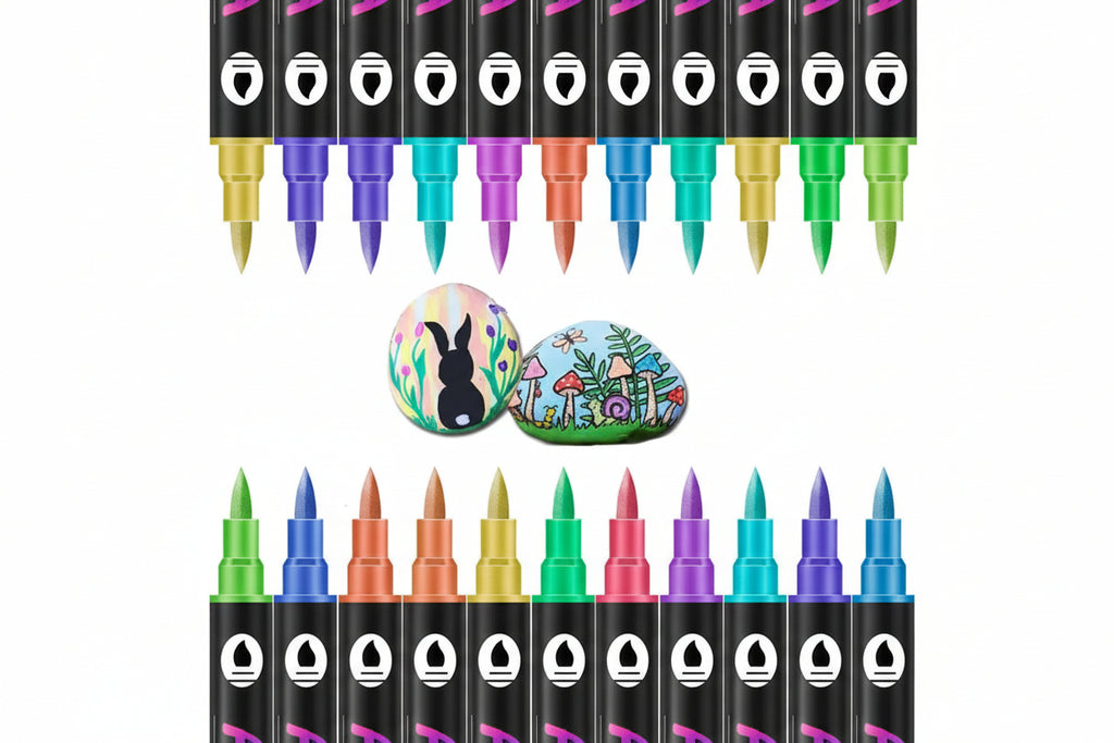 Double-Sided Acrylic Marker Set – 36 Markers, 72 Colours, Fine & Broad Tips, Quick-Dry & Smudge-Free