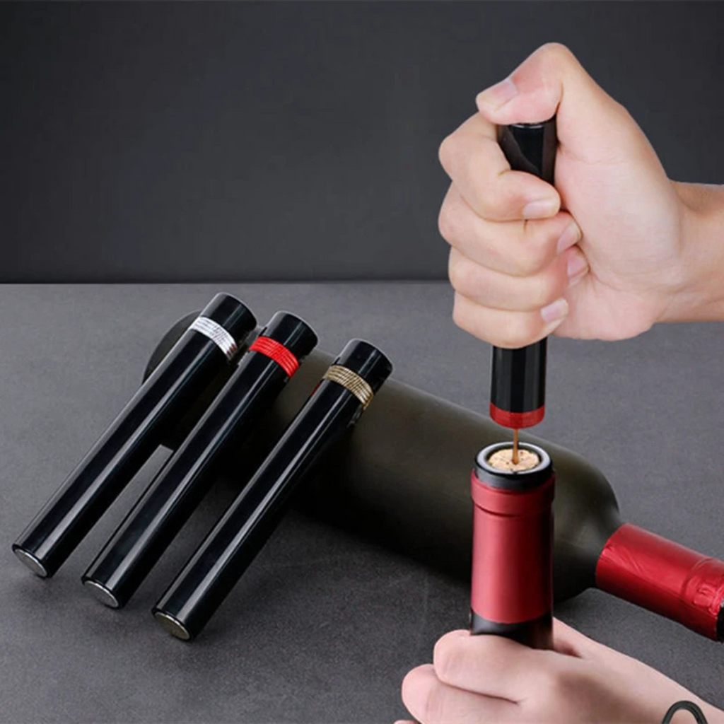 Air Pressure Corkscrew for Easy Wine Opening – Quick Cork Removal Tool for Home Use and Entertaining