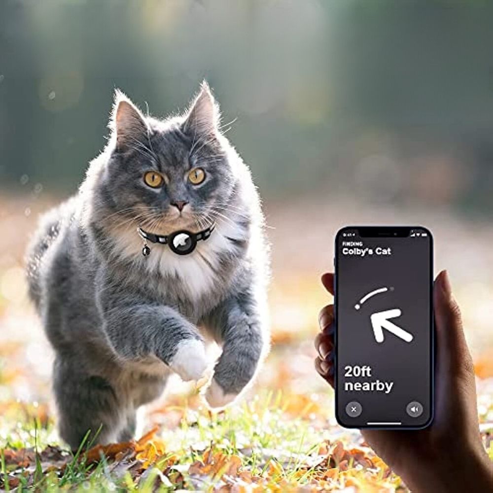 Reflective Cat GPS Tracker Collar – Breakaway Safety Buckle, Adjustable Fit & Night Visibility