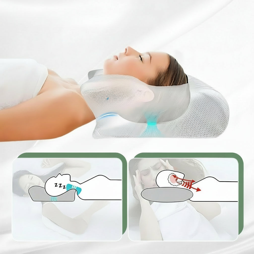 Ergonomic Orthopaedic Pillow for Neck & Back Pain Relief – Supportive Memory Foam for Better Sleep