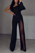Contemporary Wide-Leg Jumpsuit for Women – Elegant Relaxed One-Piece Outfit for Casual Wear, Work and Modern Looks