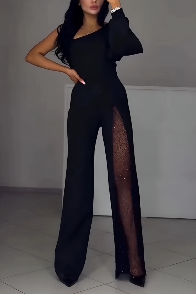 Contemporary Wide-Leg Jumpsuit for Women – Elegant Relaxed One-Piece Outfit for Casual Wear, Work and Modern Looks