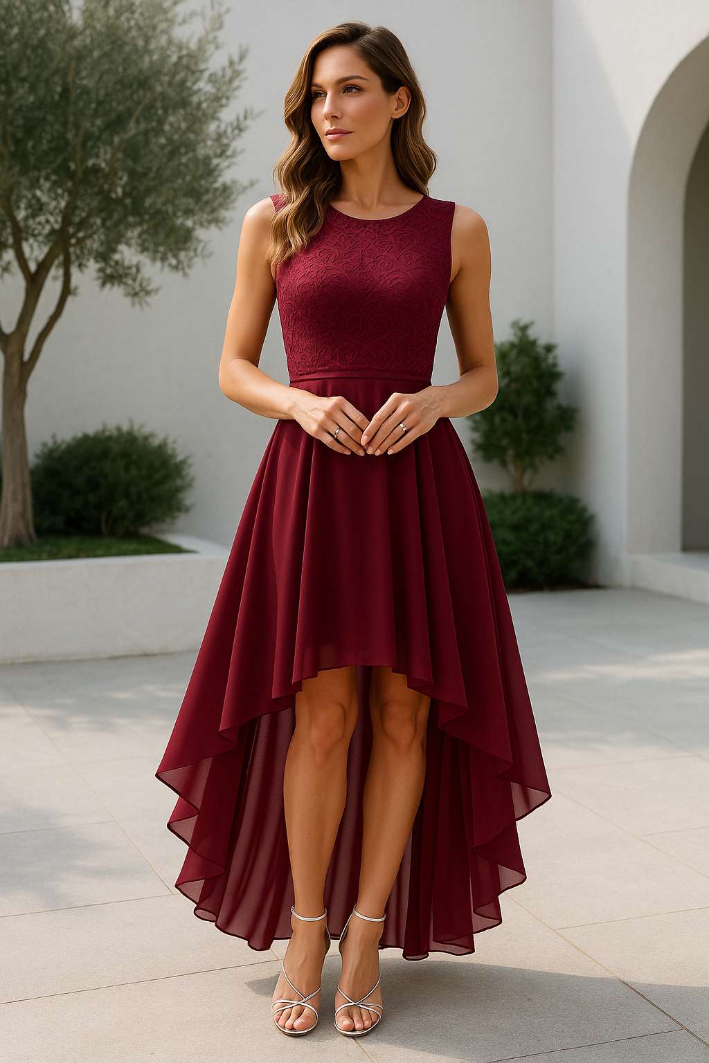 Kaitlyn | Elegant High-Low Dress for Women – Perfect for Wedding Guests