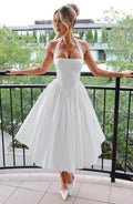 Chloe | Women's Halter Midi Dress for Wedding Guests