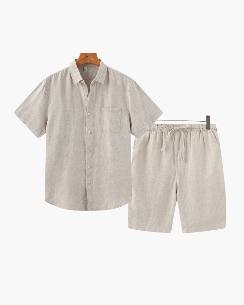 Vintage Linen Shorts Set