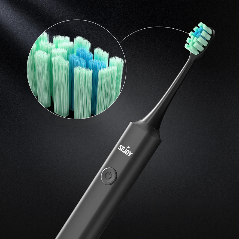Rechargeable Electric Toothbrush with Replacement Brush Heads – Daily Oral Care Device for Effective Cleaning and Home Use