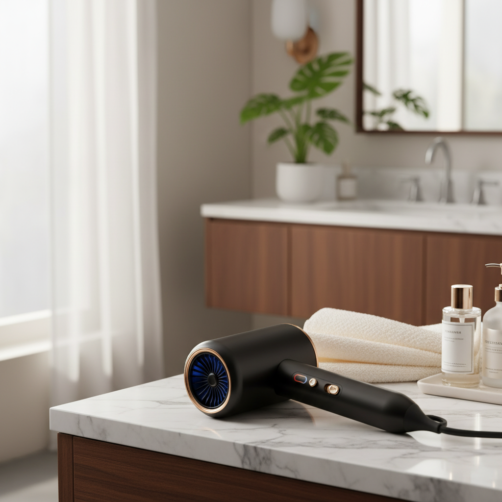 High-Power Hair Dryer & Styling Brush – Fast Drying with Anti-Frizz Technology