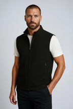 Oliver Men's Black Casual Stand Collar Vest