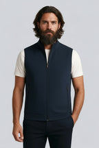 Noah – Men's Navy Blue Casual Stand Collar Vest