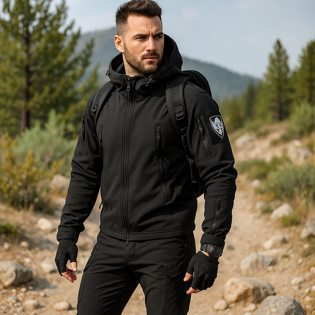 Men's Tactical Gear Set - Waterproof Jacket & Multi-Pocket Pants