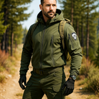 Men's Tactical Gear Set - Waterproof Jacket & Multi-Pocket Pants