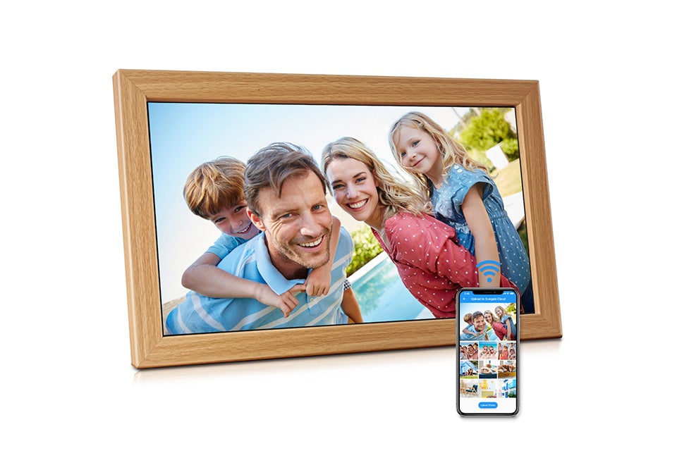 21.5" Smart Digital Photo Frame with WIFI Cloud Storage and Wall Mount Photoframe - Image 2