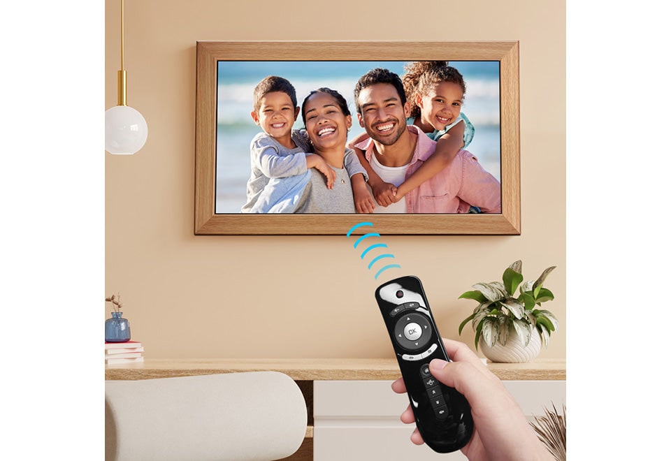 21.5" Smart Digital Photo Frame with WIFI Cloud Storage and Wall Mount Photoframe - Image 9