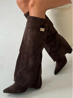 Chic Suede Women's Boots – Stylish and Comfortable