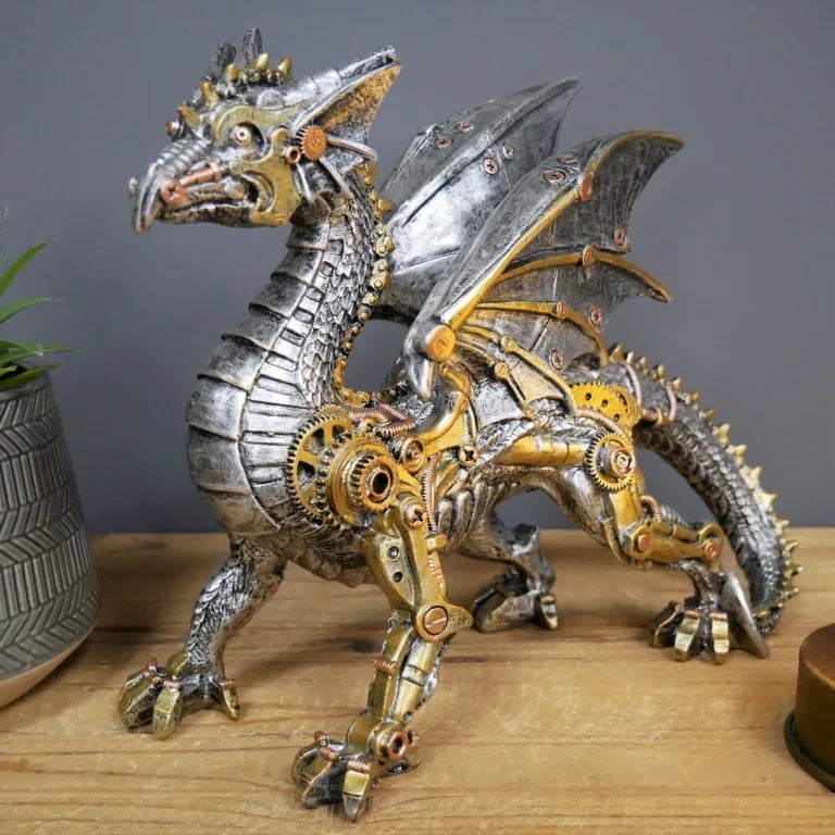 Mechanical Punk Animal Sculptures for Home Decor – Steampunk-Style Figurines for Shelves, Office and Modern Interiors