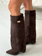 Chic Suede Women's Boots – Stylish and Comfortable