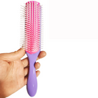 9-Row Detangling Hair Brush for Straight and Curly Hair – Effortless Styling Tool for Wet and Dry Hair Care