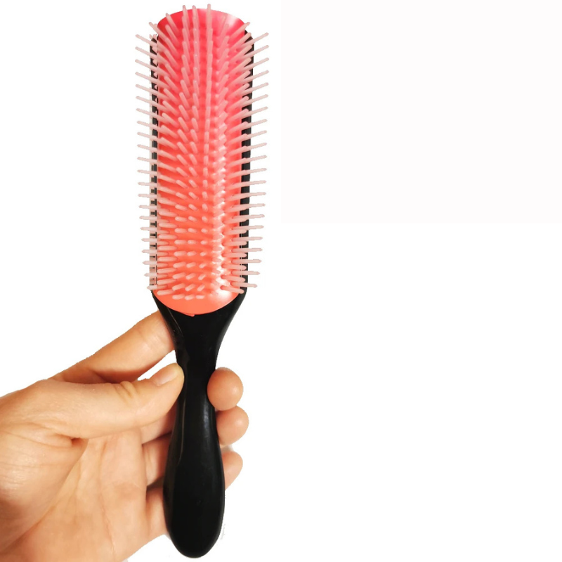 9-Row Detangling Hair Brush for Straight and Curly Hair – Effortless Styling Tool for Wet and Dry Hair Care