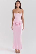 Strapless Corset Maxi Dress – Sculpted Silhouette with Elegant, Timeless Design