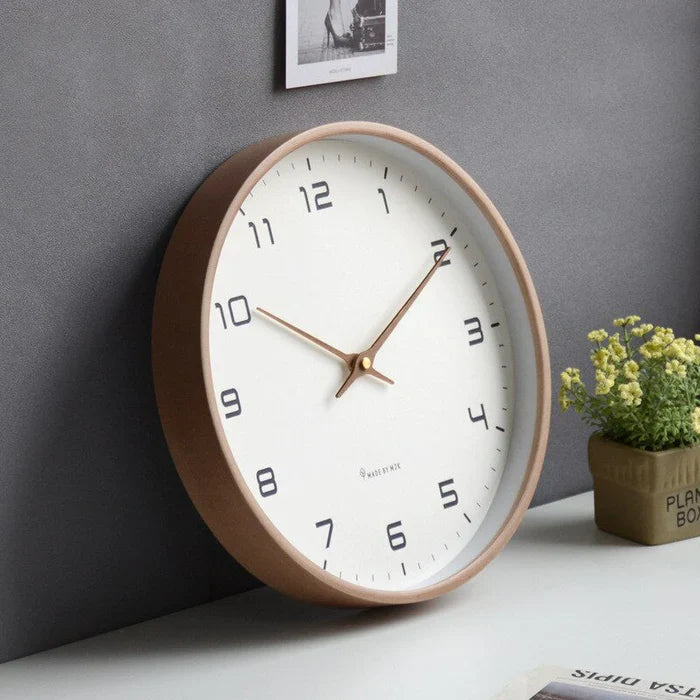 Minimalist Wall Clock for Living Room and Office – Scandinavian Style Home Decor with Silent Time Display