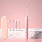 Rechargeable Electric Toothbrush with Replacement Brush Heads – Daily Oral Care Device for Effective Cleaning and Home Use