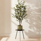 Spacious Light Grey Metal Planter – Contemporary Industrial Design