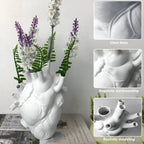 Elena Heart-Shaped Vase with Greek-Inspired Design