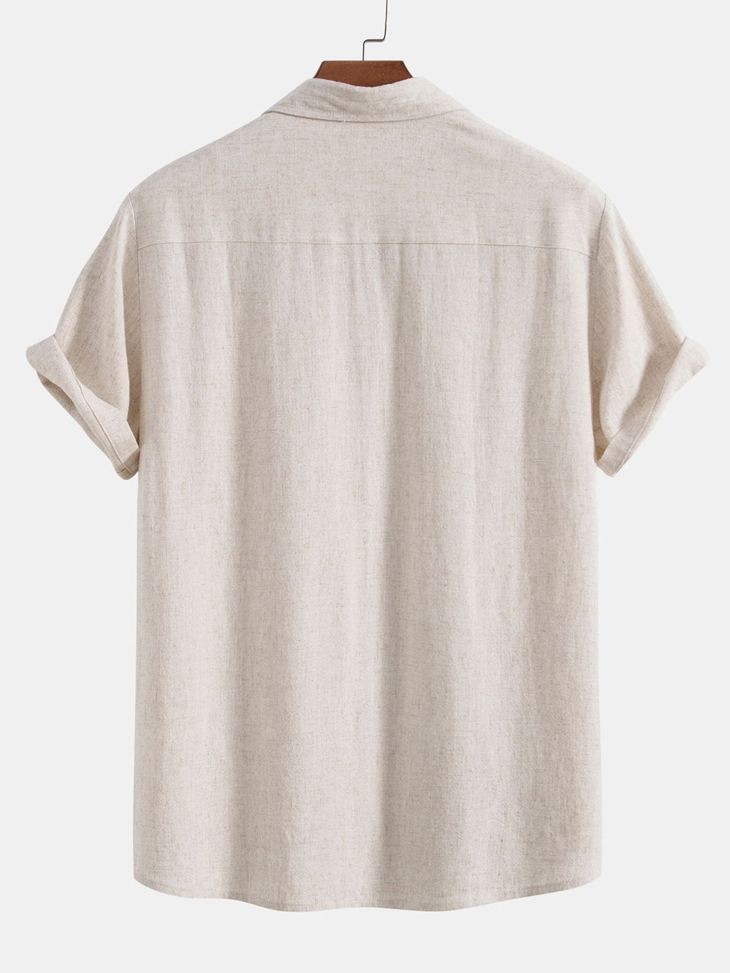 Men’s Linen-Style Outfit Set for Summer – Matching Shirt and Shorts Set for Holidays and Casual Wear