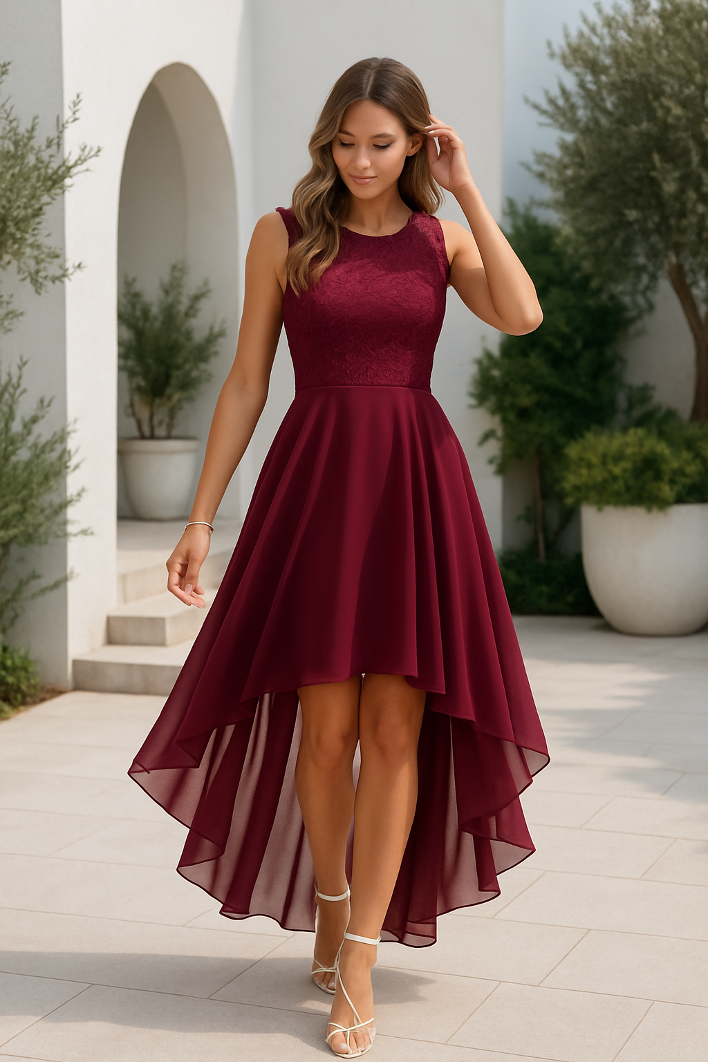 Kaitlyn | Elegant High-Low Dress for Women – Perfect for Wedding Guests