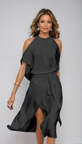 Trendy Dress with Stylish Shoulder Cutouts for Women – Fashion-Forward Outfit for Parties, Events and Modern Looks