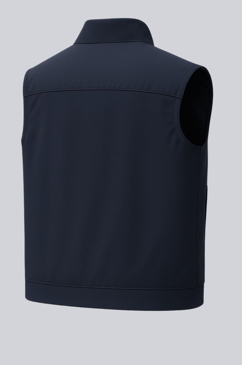 Noah – Men's Navy Blue Casual Stand Collar Vest