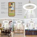 Ceiling Fan with Integrated LED Lighting for Home Cooling – Quiet Modern Fan with Light for Living Room and Bedroom
