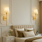 Set of 2 Wired Wall Lamps for Interior Lighting – Elegant Wall Lights for Above Mirrors, Beds and Bedroom Decor