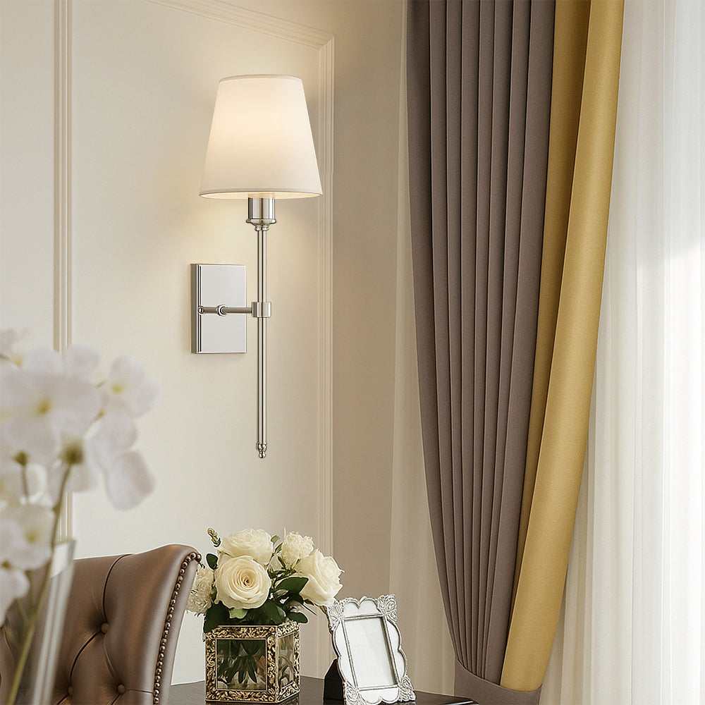 Set of 2 Wired Wall Lamps for Interior Lighting – Elegant Wall Lights for Above Mirrors, Beds and Bedroom Decor